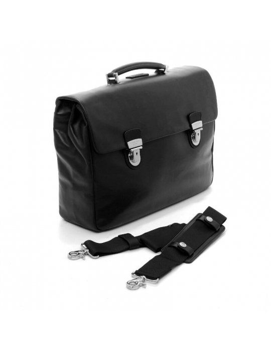 Cartella Uomo Spalding & Bros New York Nera - 2 Chiusure