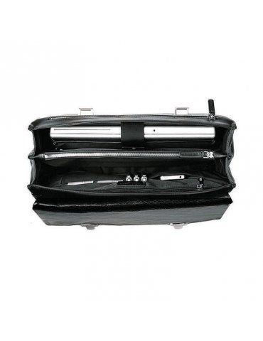 Cartella Uomo Spalding & Bros New York Nera - 2 Chiusure