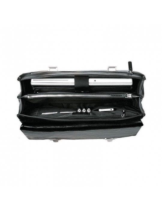 Cartella Uomo Spalding & Bros New York Nera - 2 Chiusure