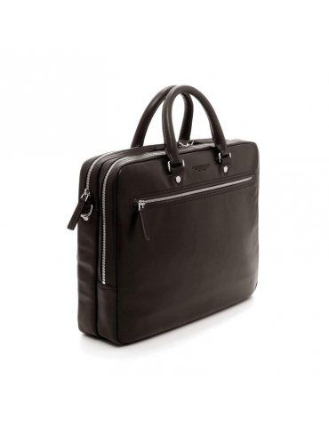 Cartella Uomo Spalding & Bros New York Marrone - 2 Zip