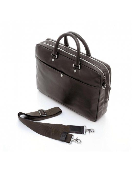 Cartella Uomo Spalding & Bros New York Marrone - 2 Zip