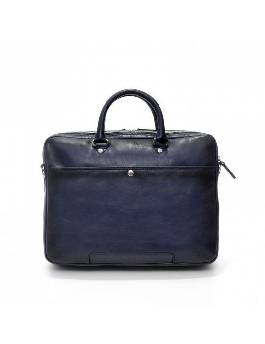 Cartella Uomo Spalding & Bros Midwest Blu - 2 Zip