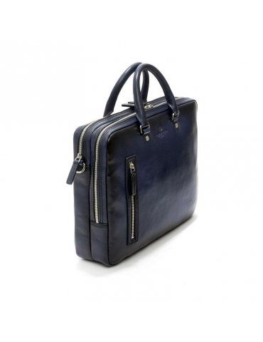 Cartella Uomo Spalding & Bros Midwest Blu - 2 Zip