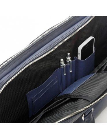 Cartella Uomo Spalding & Bros Midwest Blu - 2 Zip