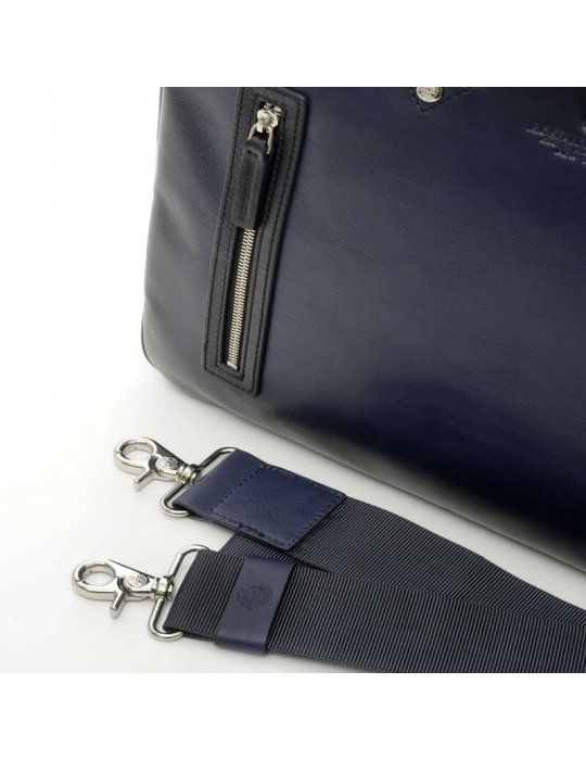 Cartella Uomo Spalding & Bros Midwest Blu - 2 Zip