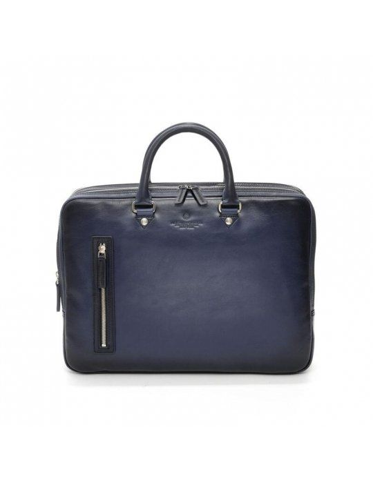 Cartella Uomo Spalding & Bros Midwest Blu - 2 Zip
