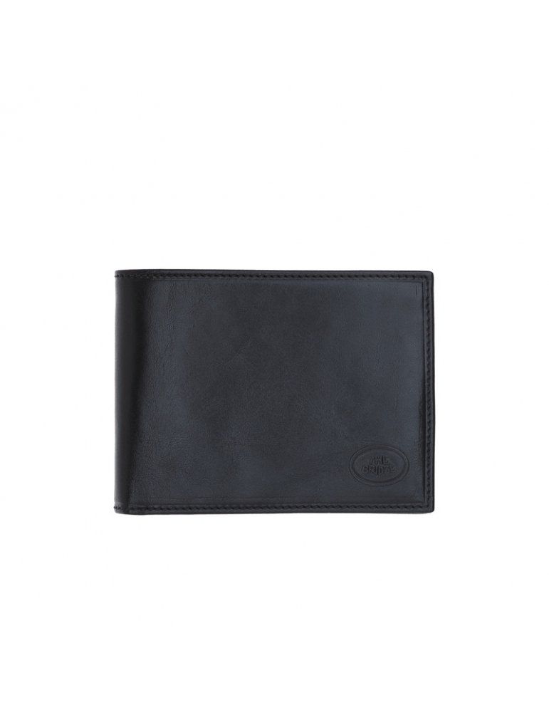 NAVA. Portafoglio 8 c credito smooth pelle nera