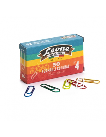 Fermagli Leone Colorati Confezione 50