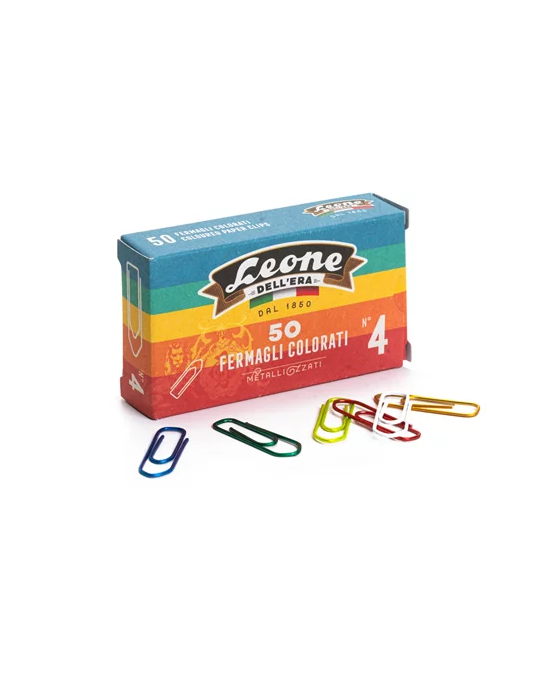 Fermagli Leone Colorati Confezione 50