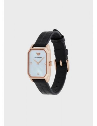 Orologio Donna Emporio Armani Rosa-Nero Ottagono