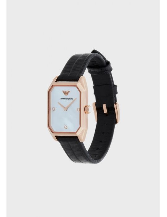 Orologio Donna Emporio Armani Rosa-Nero Ottagono