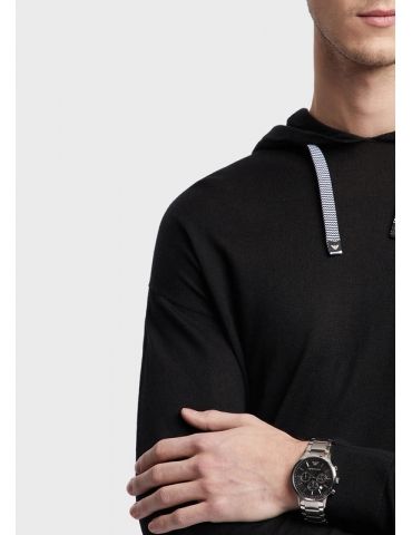 Orologio Cronografo Uomo Emporio Armani Acciaio Argento-Nero