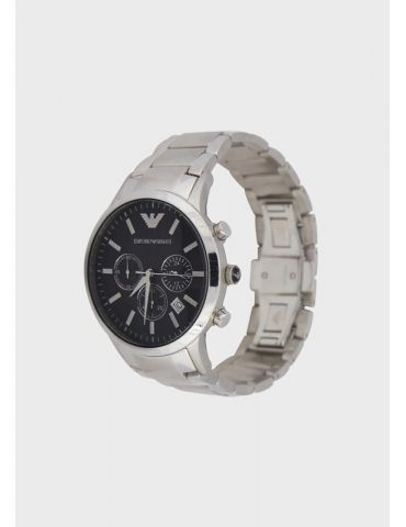 Orologio Cronografo Uomo Emporio Armani Acciaio Argento-Nero