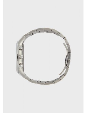 Orologio Cronografo Uomo Emporio Armani Acciaio Lucido Argento-Blu