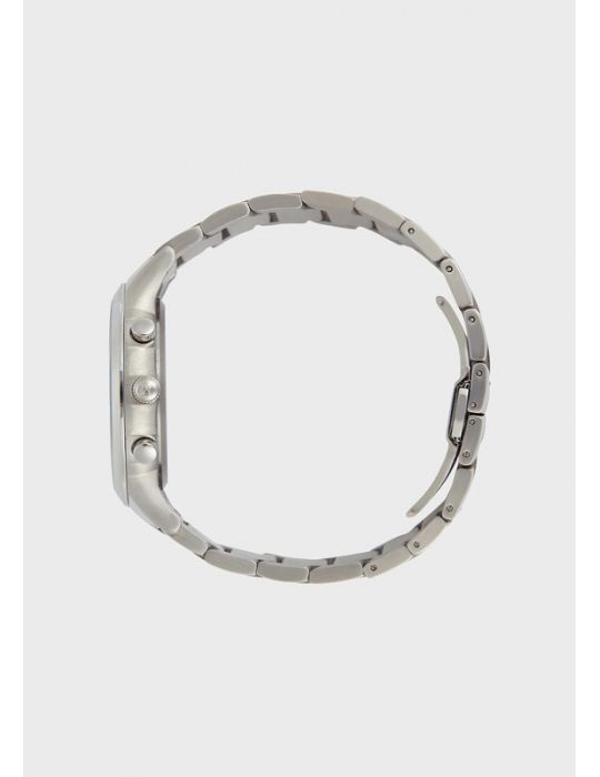 Orologio Cronografo Uomo Emporio Armani Acciaio Lucido Argento-Blu