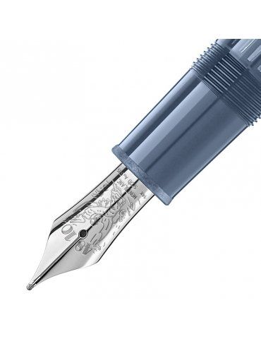 Stilografica Montblanc Meisterstück Glacier LeGrand blu