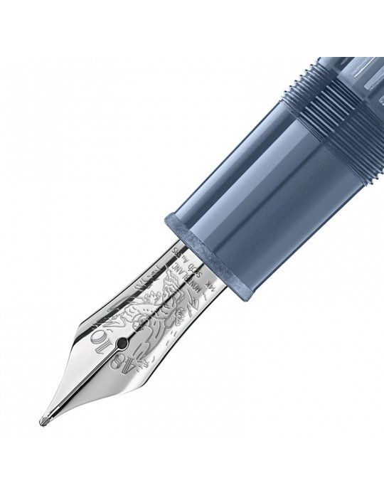 Stilografica Montblanc Meisterstück Glacier LeGrand blu