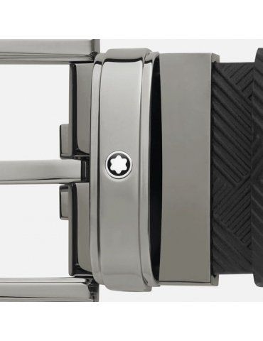 Cintura Montblanc in pelle nera 35 mm