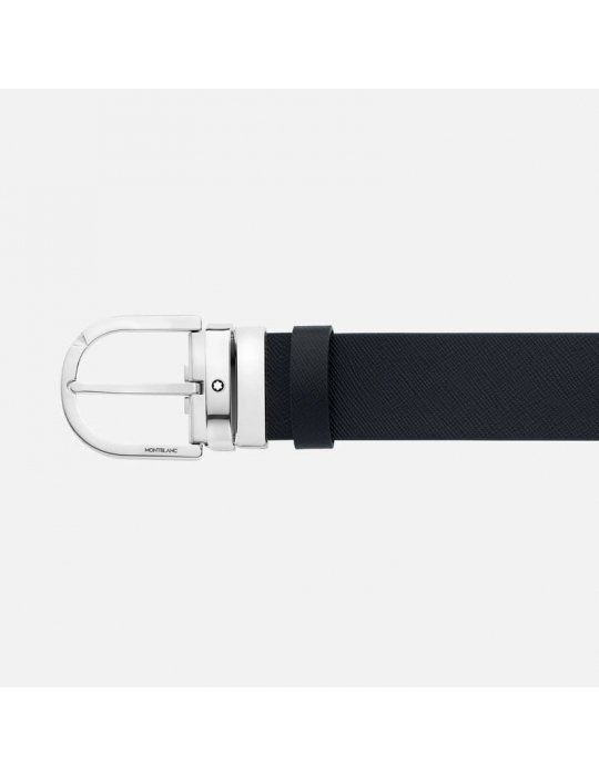 Cintura Montblanc Reversibile in Pelle Saffiano