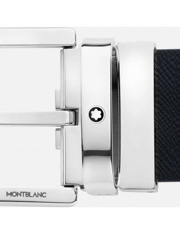 Cintura Montblanc Reversibile in Pelle Saffiano