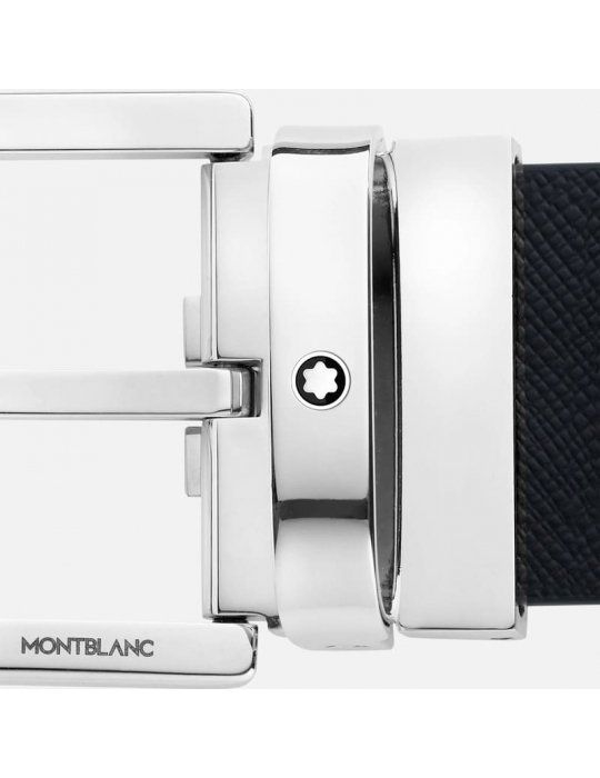 Cintura Montblanc Reversibile in Pelle Saffiano