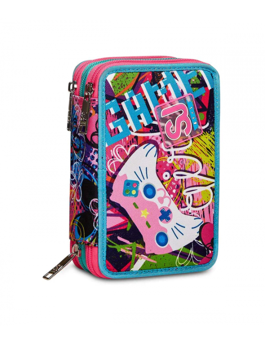 ASTUCCIO SCUOLA 3 ZIP Seven® - GLEAMLED GIRL