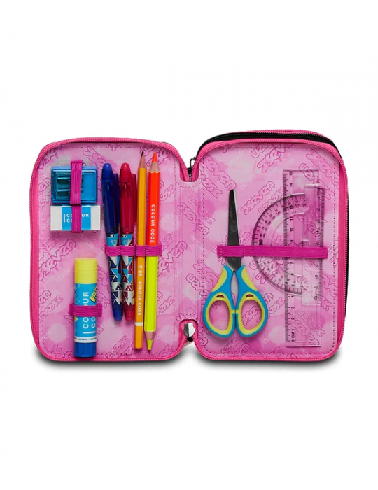 ASTUCCIO SCUOLA 3 ZIP Seven® - ZIPPER GLAMY