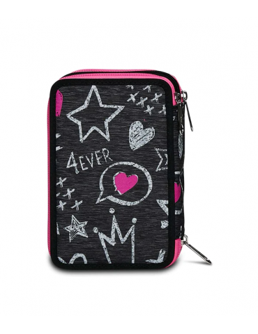 ASTUCCIO SCUOLA 3 ZIP Seven® - ZIPPER GLAMY