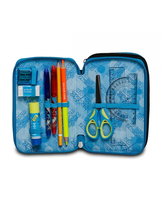 ASTUCCIO SCUOLA 3 ZIP Seven® - HUE STAINS