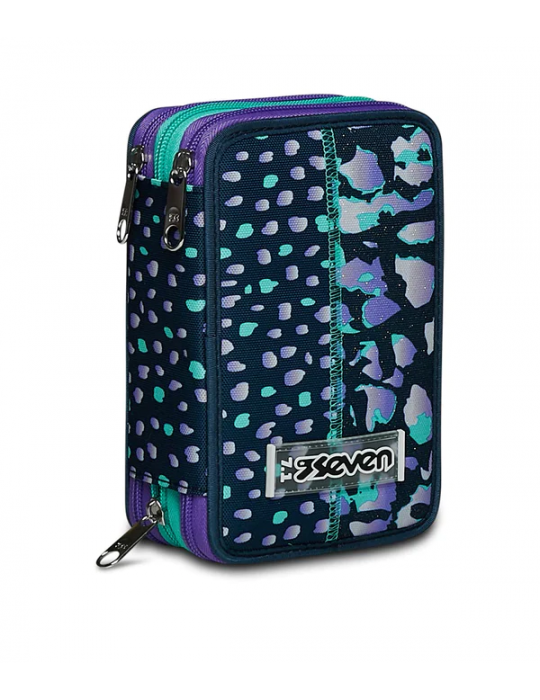 ASTUCCIO SCUOLA 3 ZIP Seven® - CHARMING PATCH