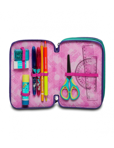 ASTUCCIO SCUOLA 3 ZIP Seven® - CHARMING PATCH