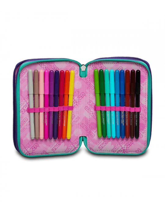 ASTUCCIO SCUOLA 3 ZIP Seven® - CHARMING PATCH