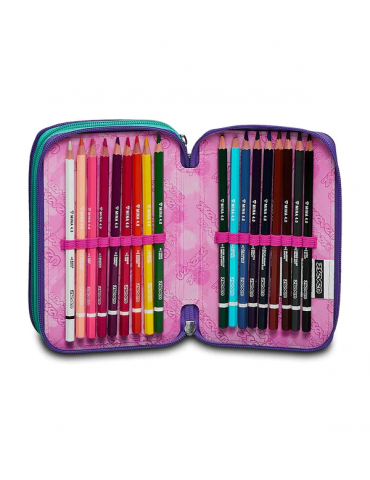 ASTUCCIO SCUOLA 3 ZIP Seven® - CHARMING PATCH