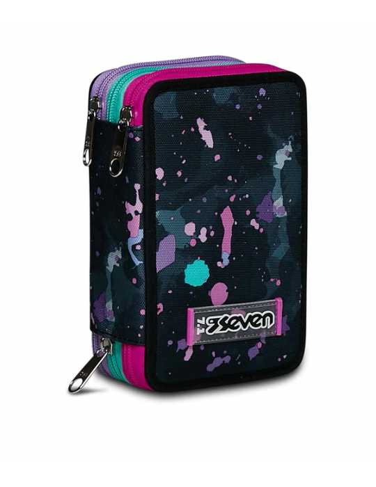 ASTUCCIO SCUOLA 3 ZIP Seven® - SPLASHY LILAC