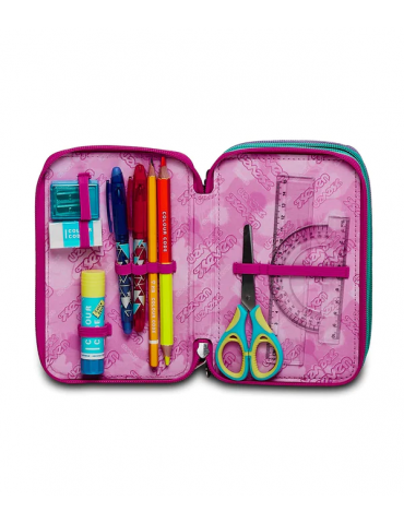 ASTUCCIO SCUOLA 3 ZIP Seven® - SPLASHY LILAC