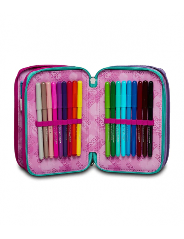 ASTUCCIO SCUOLA 3 ZIP Seven® - SPLASHY LILAC