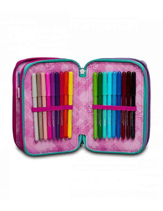 ASTUCCIO SCUOLA 3 ZIP Seven® - SPLASHY LILAC