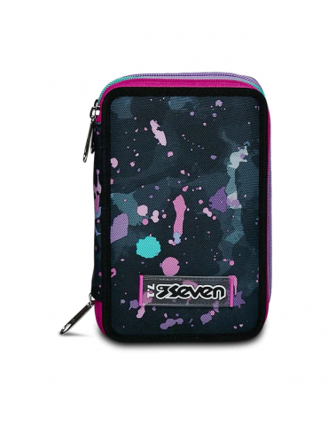 ASTUCCIO SCUOLA 3 ZIP Seven® - SPLASHY LILAC