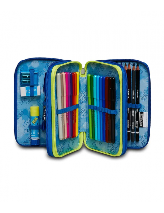 ASTUCCIO SCUOLA 3 ZIP Seven® - FLUO BELTS