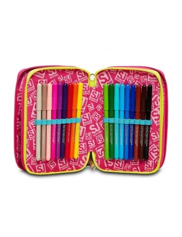 ASTUCCIO SCUOLA 3 ZIP Seven® - CLACK IT GIRL