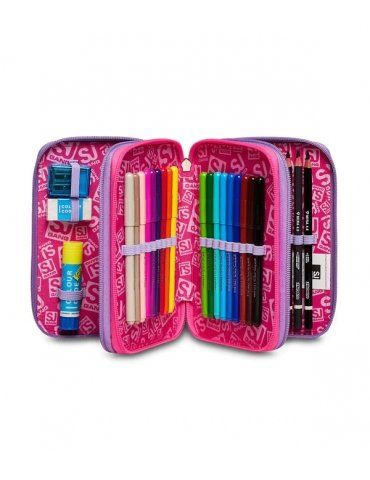 ASTUCCIO SCUOLA 3 ZIP Seven® - FLEECY GIRL