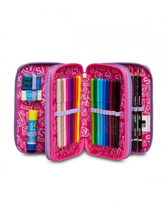 ASTUCCIO SCUOLA 3 ZIP Seven® - FLEECY GIRL