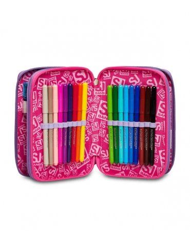 ASTUCCIO SCUOLA 3 ZIP Seven® - FLEECY GIRL