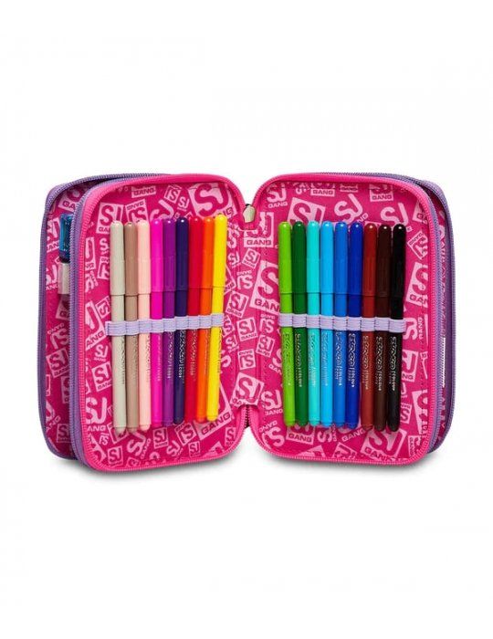 ASTUCCIO SCUOLA 3 ZIP Seven® - FLEECY GIRL