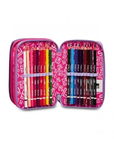 ASTUCCIO SCUOLA 3 ZIP Seven® - FLEECY GIRL