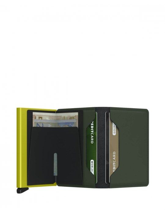 Portacarte Secrid Slimwallet Matte Green-Lime