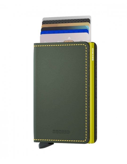 Portacarte Secrid Slimwallet Matte Green-Lime