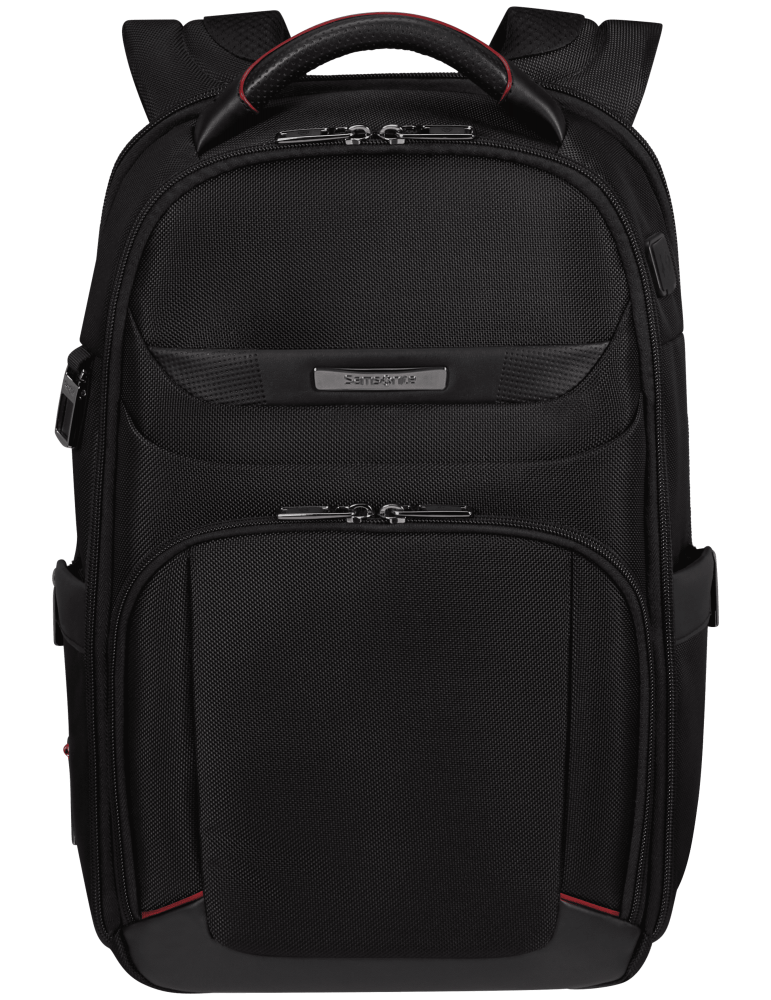 Samsonite Zaino Nero 145089-1041 - Unisex Medium Con Tasca Per PC 17" - Comparto Tecnico E SmartSleeve, Resistente E Idrorepellente