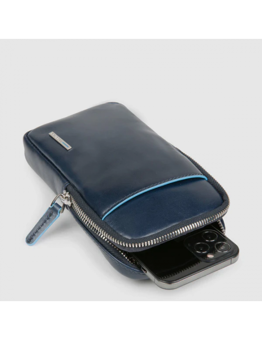 Borsello Uomo Da Collo Per Smartphone Piquadro Blu
