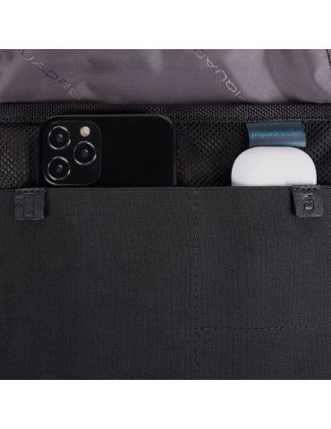 Monospalla Piquadro In Tessuto Riciclato Nero